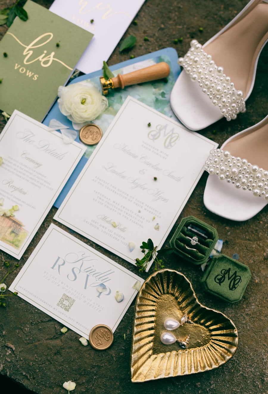 Custom wedding stationery by Coco & Confetti Paperie