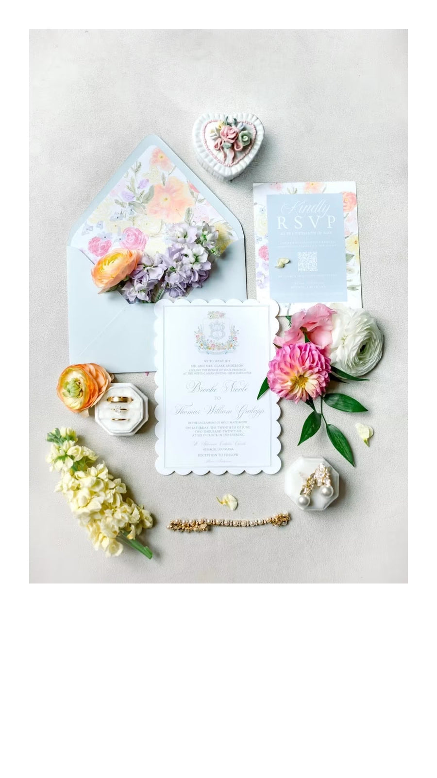 Custom wedding stationery by Coco & Confetti Paperie