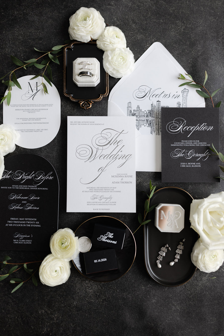 Custom wedding stationery by Coco & Confetti Paperie