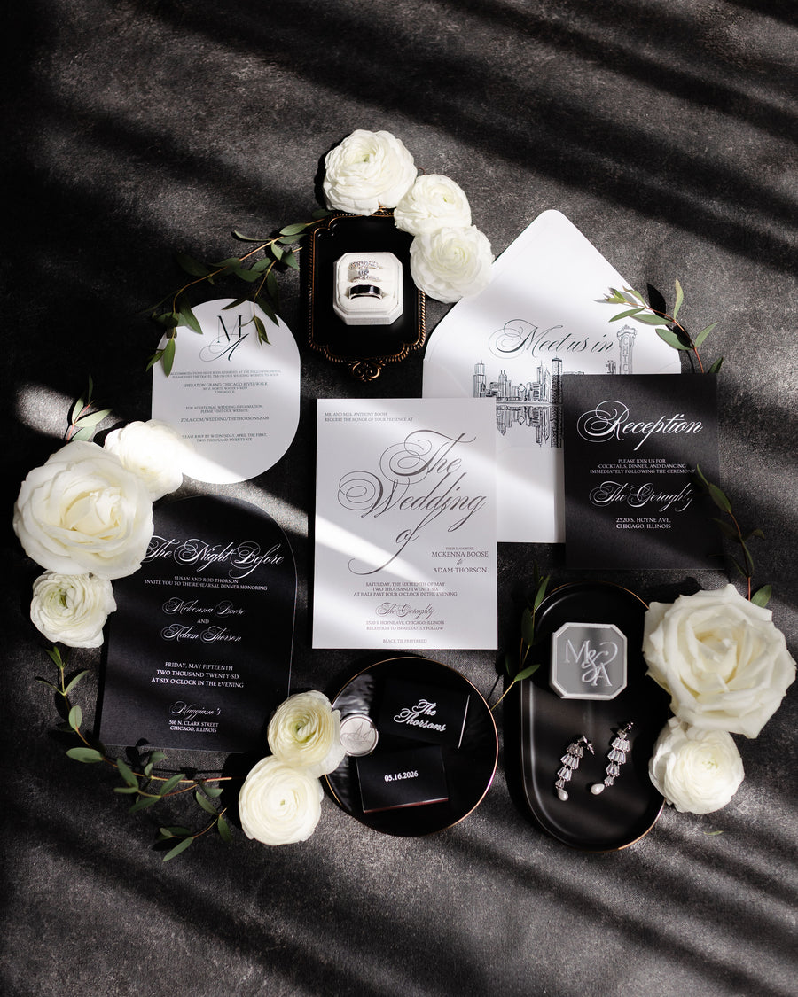Custom wedding stationery by Coco & Confetti Paperie