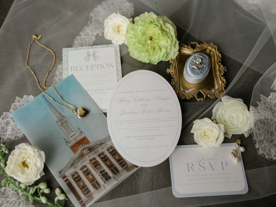 Custom wedding stationery by Coco & Confetti Paperie